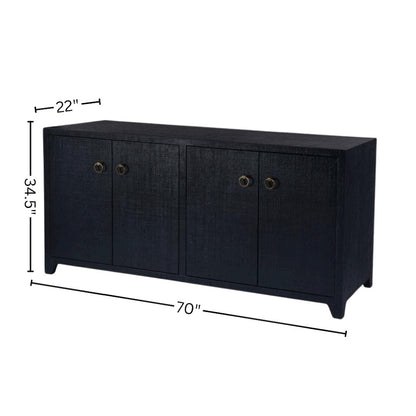 Navy Buffet Cabinet with Storage – Sideboard Buffet Cabinet for Entryway
