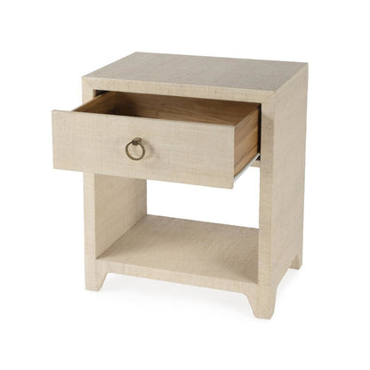 Brown Night Table for Bedroom – Side Table with Shelf and Drawer Storage