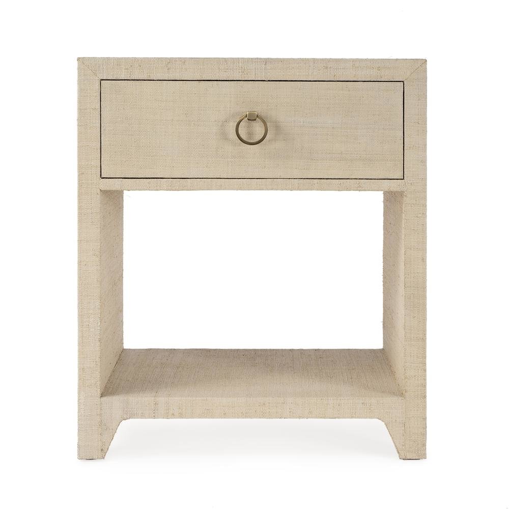 Brown Night Table for Bedroom – Side Table with Shelf and Drawer Storage