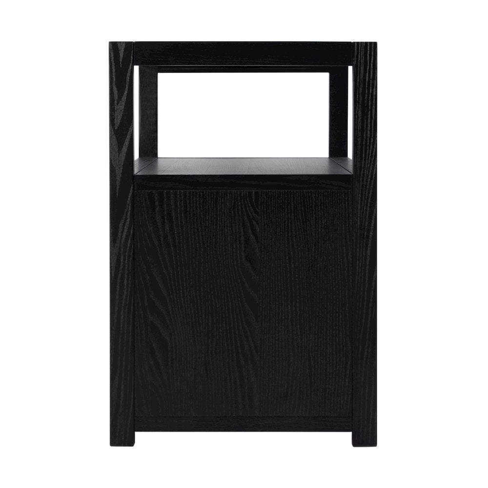 Lark 28 in. W Rectangular Wood 2 Drawer Nightstand, Black