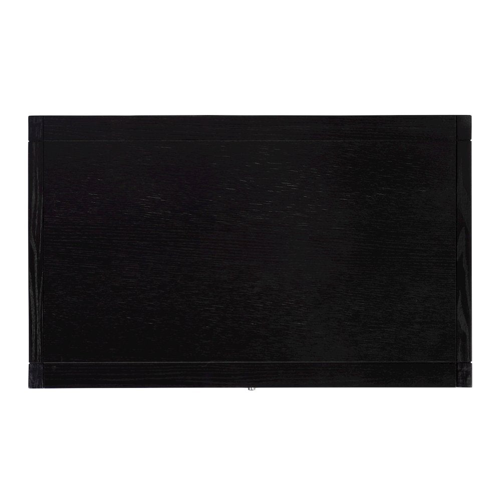 Lark 28 in. W Rectangular Wood 2 Drawer Nightstand, Black