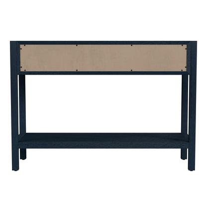 Lark 44"  Wood Console Table, Navy Blue