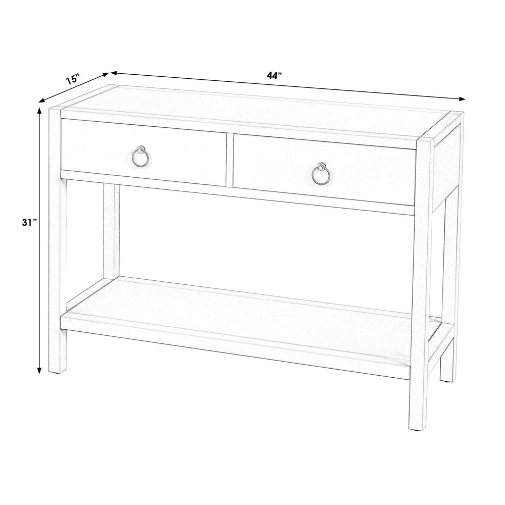 Lark 44"  Wood Console Table, Navy Blue