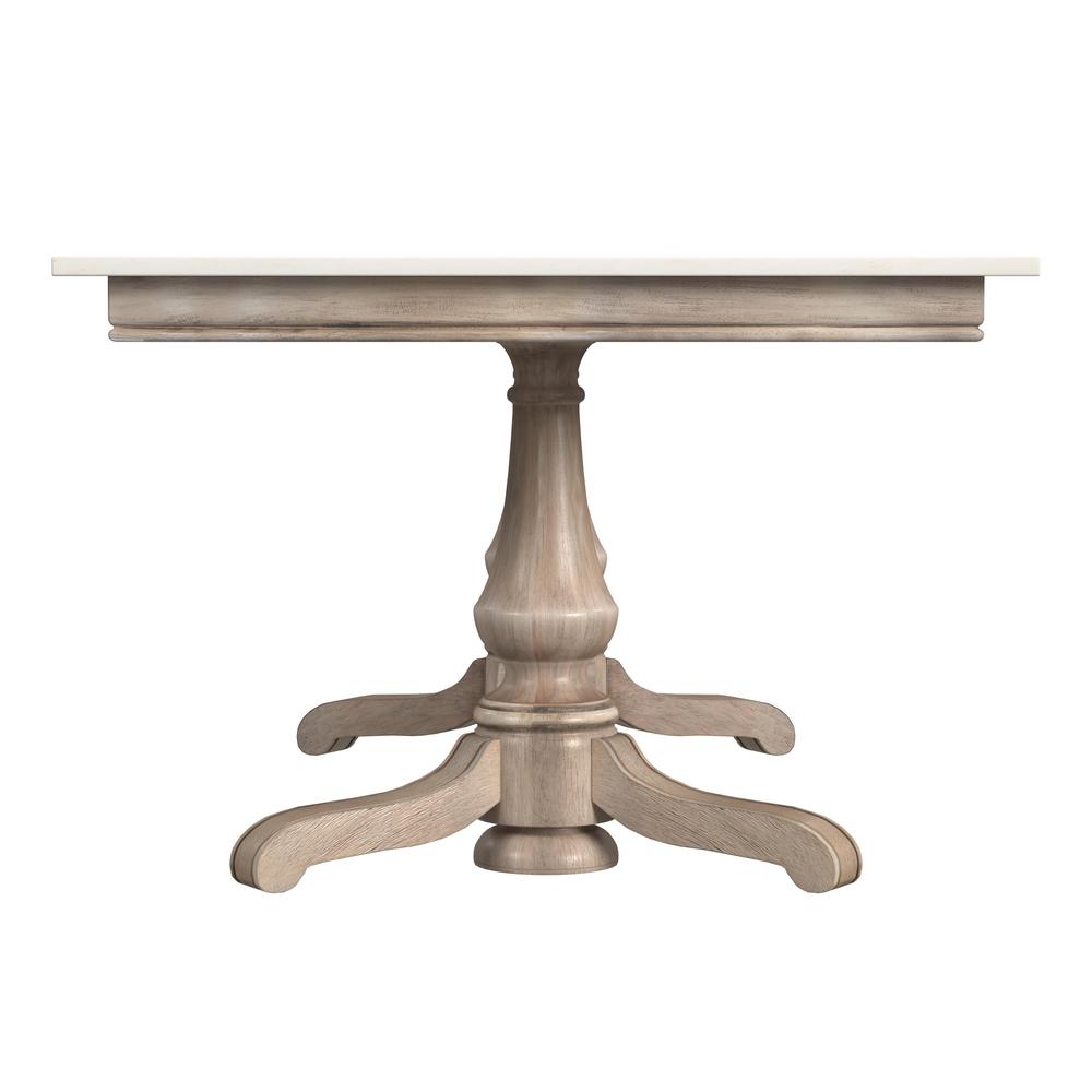 Danielle Rectangular Marble Dining Table, Tan/Beige