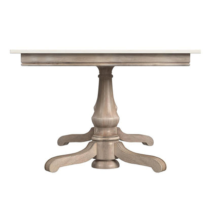 Danielle Rectangular Marble Dining Table, Tan/Beige