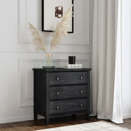 Flagstaff 3-Drawer Dresser, Black