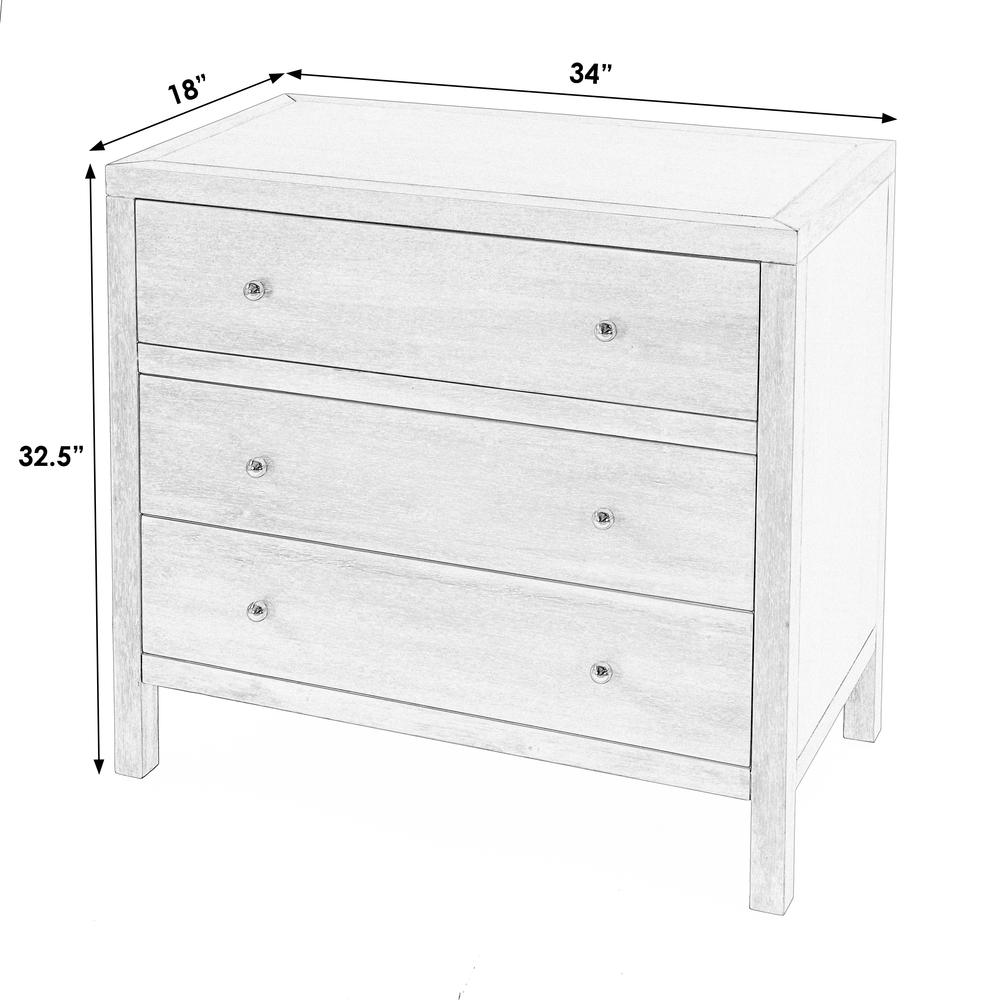 Nora 3-Drawer Chest, Taupe