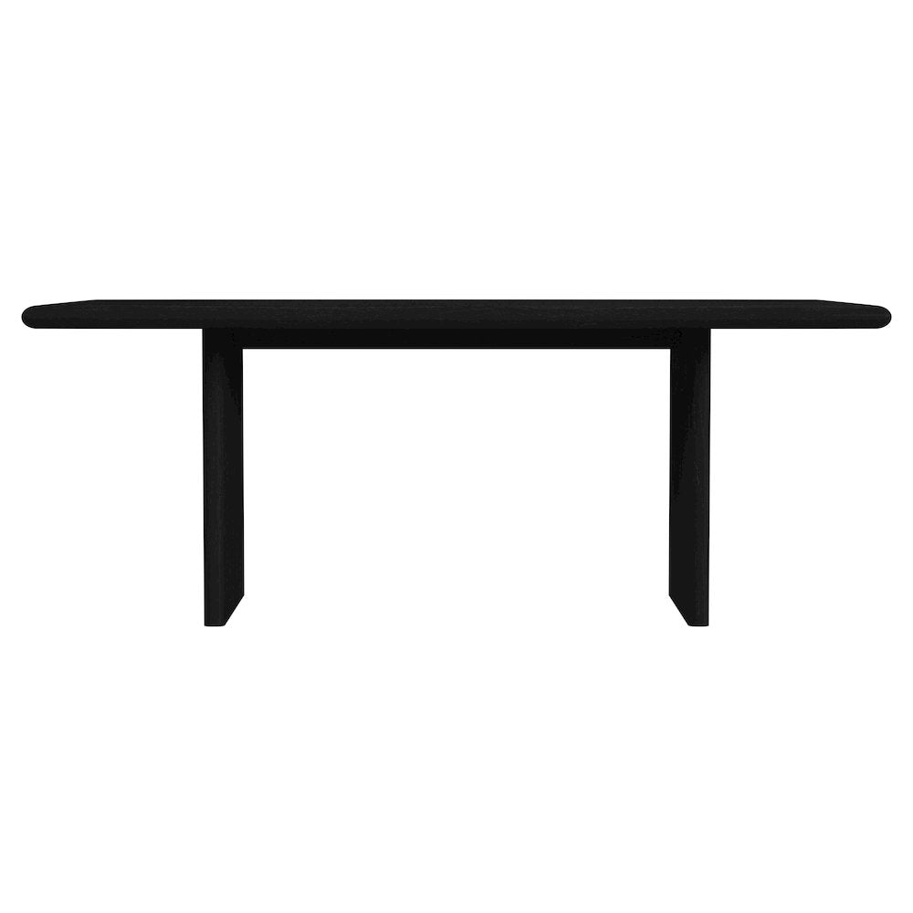 Halmstad 74 in. W Rectangular Wood Panel Dining Table, Black