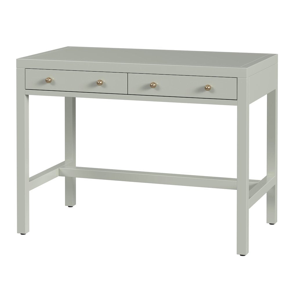 Nora 40 in. W Rectangular Wood 2 Drawer Writing Desk, Sage Green
