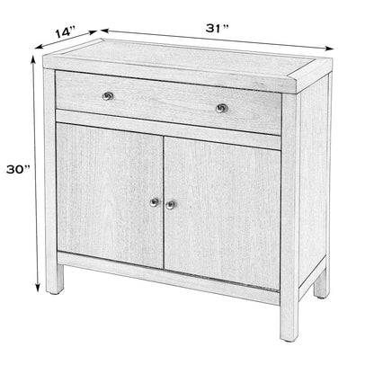 Nora 31 in. W 1 Drawer 2 Door Accent Storage Cabinet, Natural