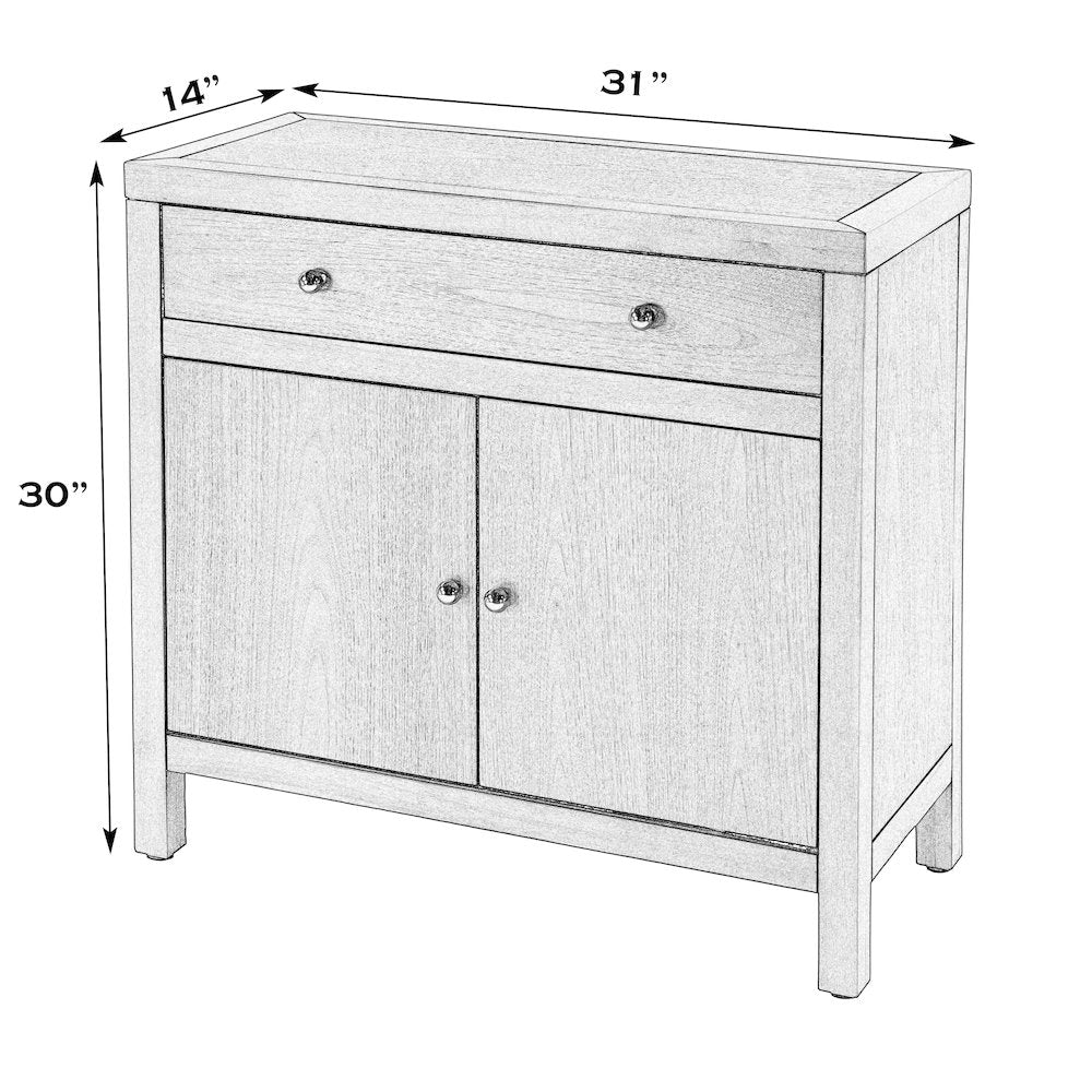Nora 31 in. W 1 Drawer 2 Door Accent Storage Cabinet, Sage Green