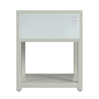 Nora 21 in. W Wood 1 Drawer Small Nightstand with Shelf, Sage Green