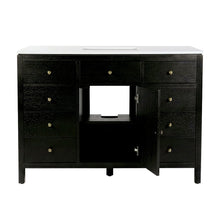 Nora 48 in. W Quartz and Wood Single Sink 8 Drawer Bathroom Vanity Set, Coffee