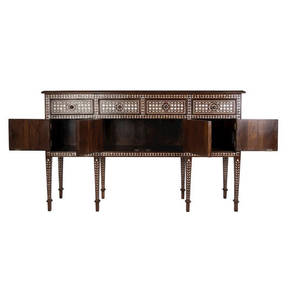 Manali 60 in. W Mother of Pearl and Wood Console Table, Brown