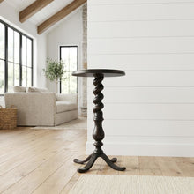 Twisted Rope Round Side Table, Transitional Accent End Table for Living Room