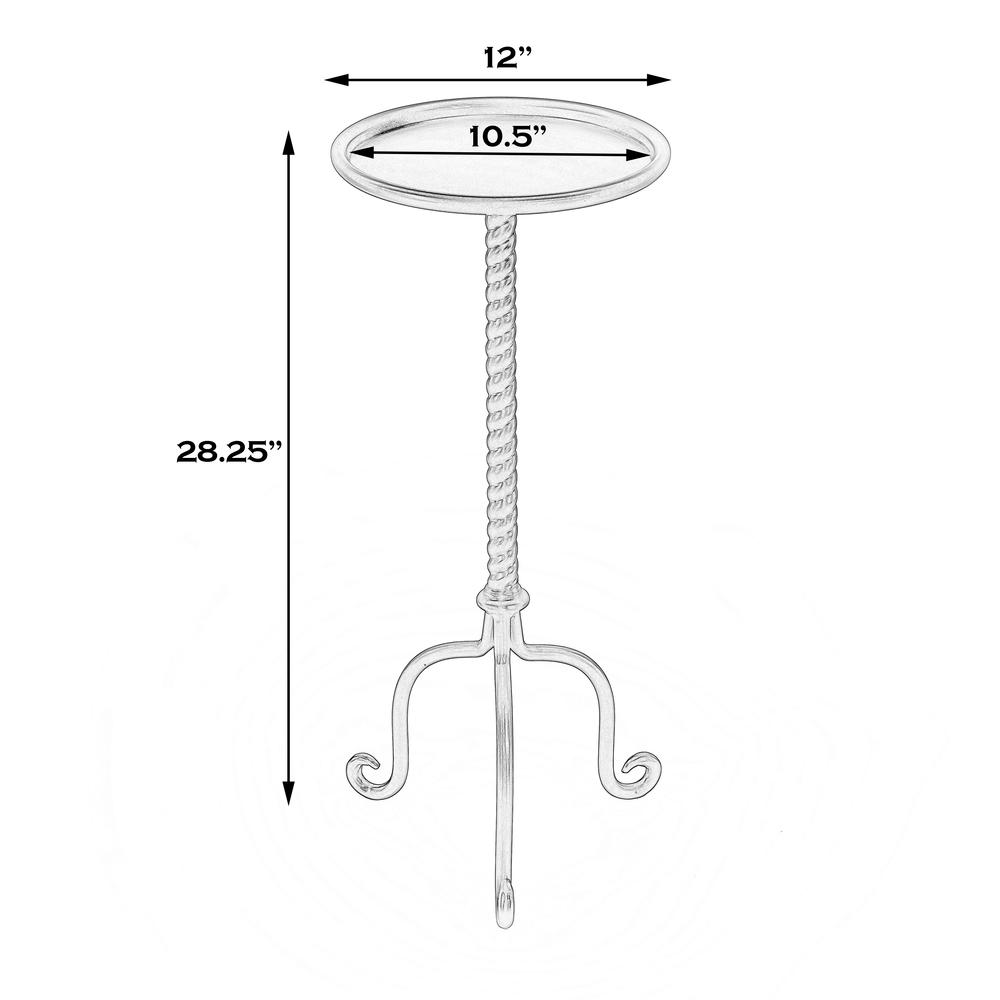 Alma Metal Pedestal  Side Table, Bronze