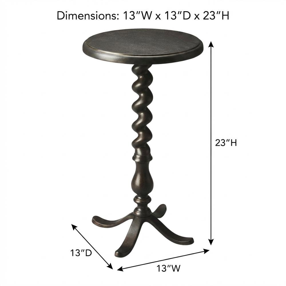Twisted Rope Round Side Table, Transitional Accent End Table for Living Room