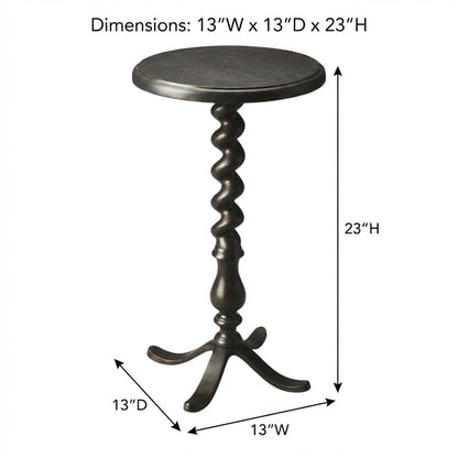Twisted Rope Round Side Table, Transitional Accent End Table for Living Room