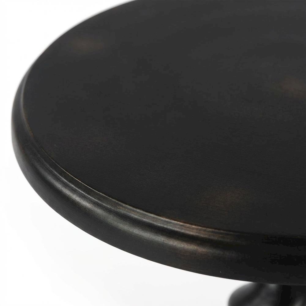 Twisted Rope Round Side Table, Transitional Accent End Table for Living Room