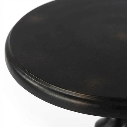 Twisted Rope Round Side Table, Transitional Accent End Table for Living Room