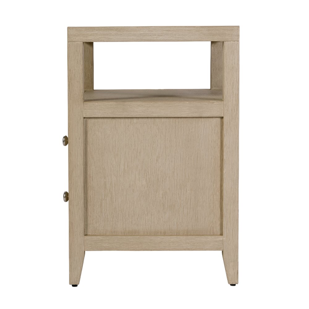 Dana 21 in. W Rectangular Wood 2 Drawer Nightstand, Taupe