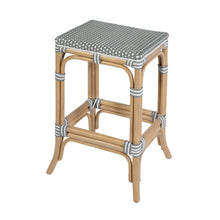 Laguna 24.5 in. Seat Height Rattan Counter Stool, Gray and White