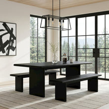 Halsmstad 64 in. W Wood Dining Bench, Black