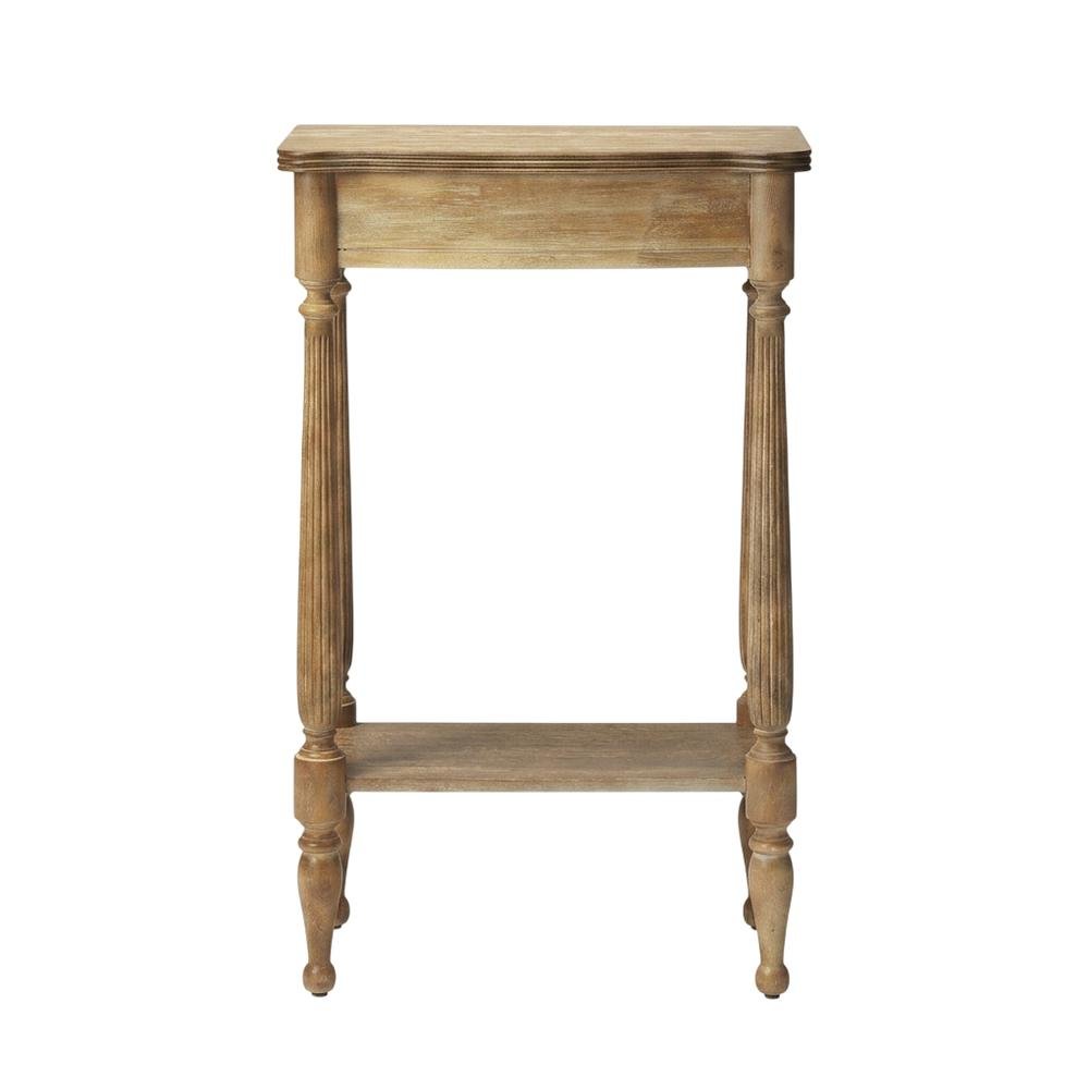 Distressed Console Table with 4 Legs, Transitional Entryway Sofa Table, Brown
