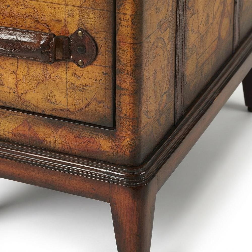 Traditional Chairside Table with 2 Drawers, Side End Table for Living Room