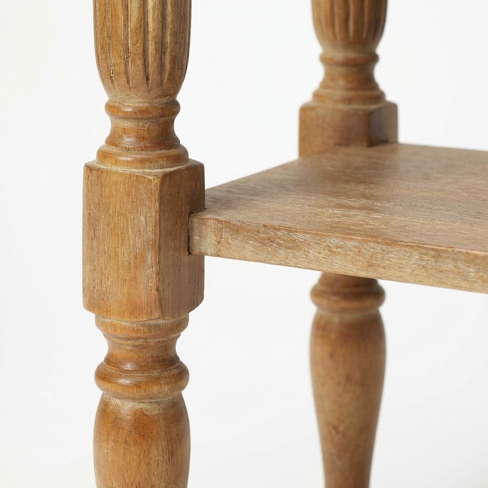 Distressed Console Table with 4 Legs, Transitional Entryway Sofa Table, Brown