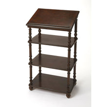 Traditional Library Stand with Storage for Home Office, Cherry, Cherry