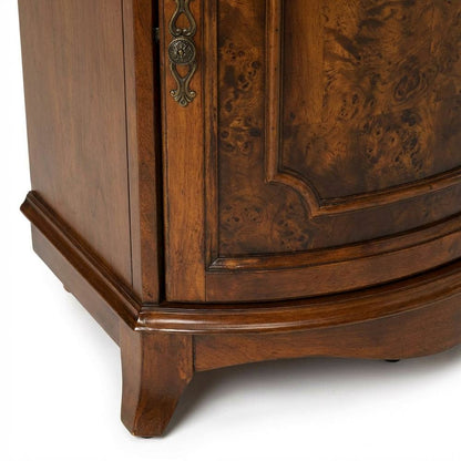 Quarter Round Corner Cabinet with Adjustable Shelf, Storage Cabinet, Olive Ash