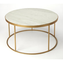 White Marble Round Coffee Table, Belen Kox