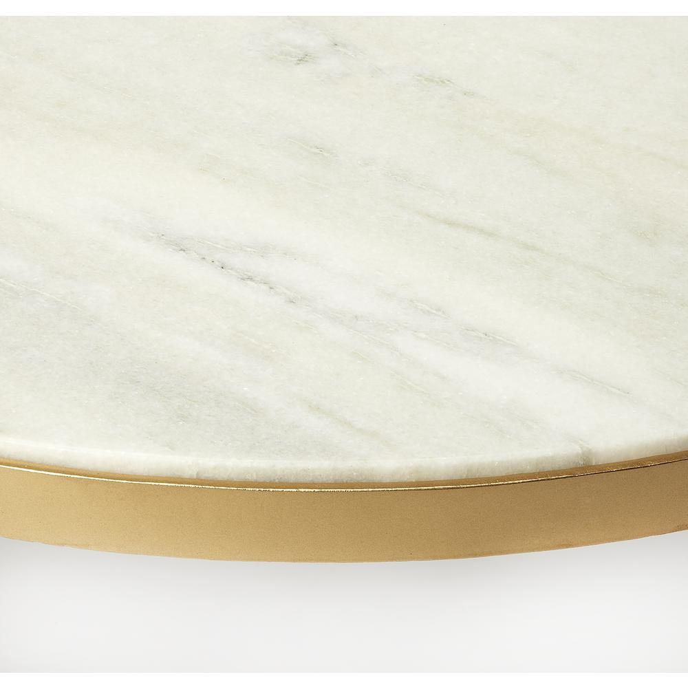 White Marble Round Coffee Table, Belen Kox