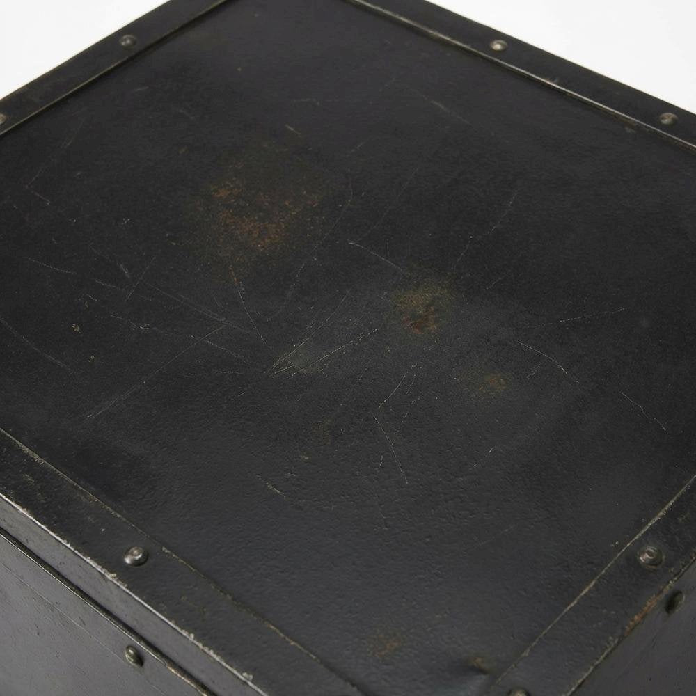 Industrial Side Chest with Distressed Finish, End Table for Living Room