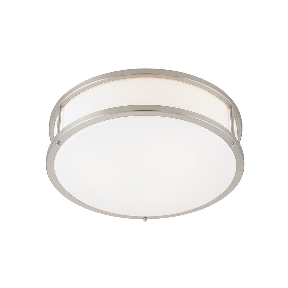 LED Flush Mount in Brushed Steel Color