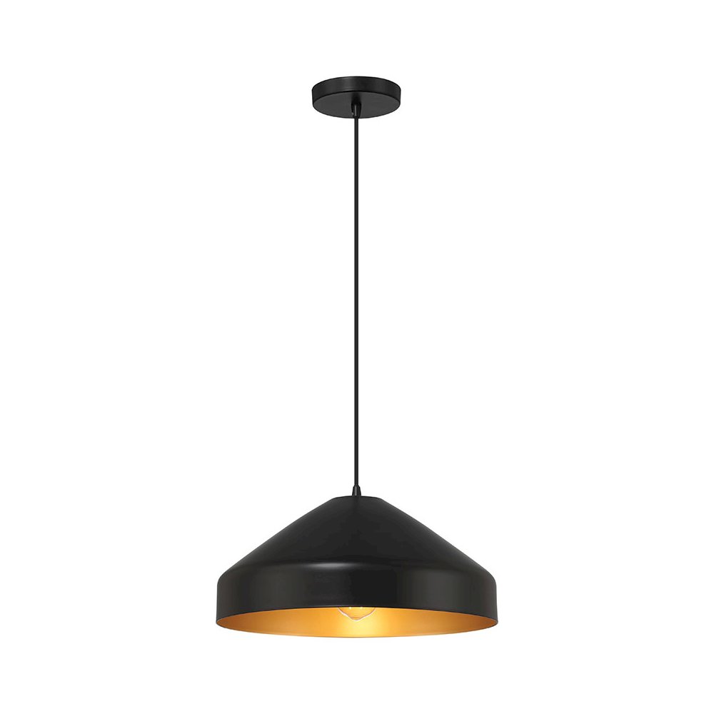 1 Light Pendant in Matte Black Color
