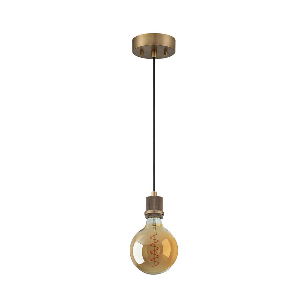 LED Pendant in Antique Brushed Brass Color