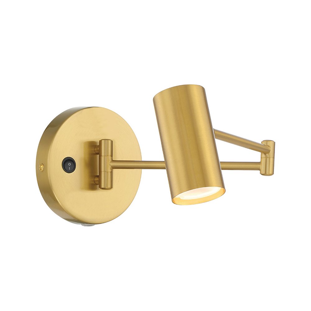 LED Reading Light in Antique Brushed Brass Color