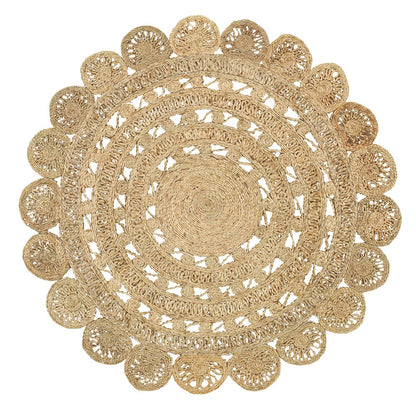 Ox Bay Natural Eclectic Circles All-Natural Jute Indoor Round Area Rug