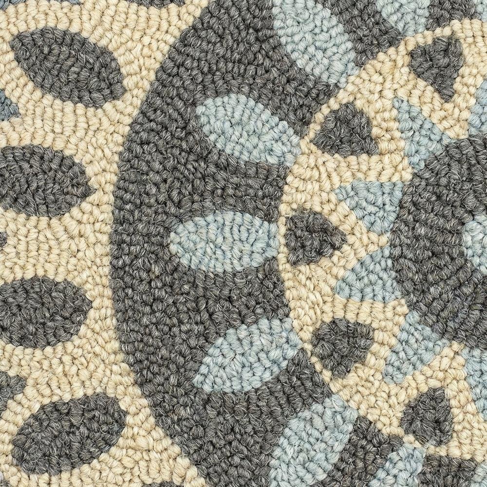 Gray Indoor Round Area Rug With Classic Style And Soft Texture