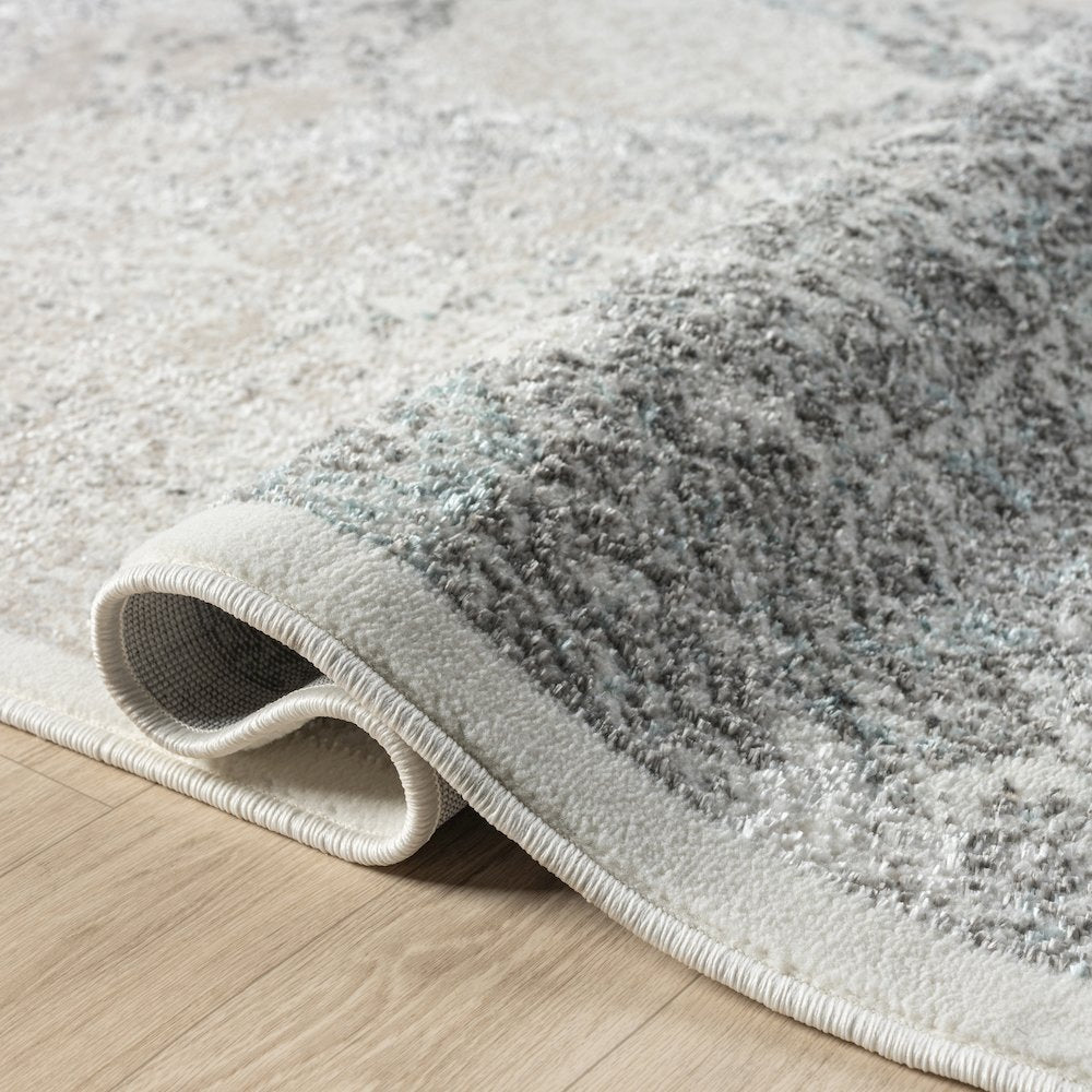 Antalya Durable Performance Area Rug Indoor in Beige/Blue, 2' x 7'