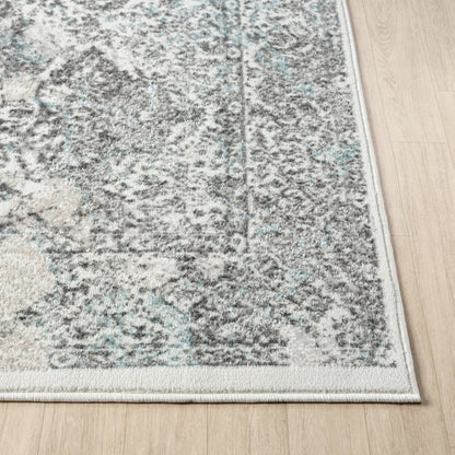 Antalya Durable Performance Area Rug Indoor in Beige/Blue, 2' x 7'