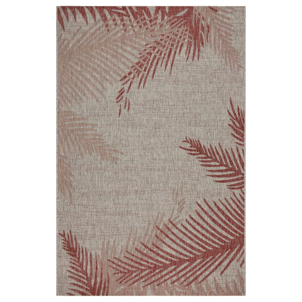 Captiva Durable Performance Area Rug Outdoor in Red/Beige, 7'9" x 9'5"