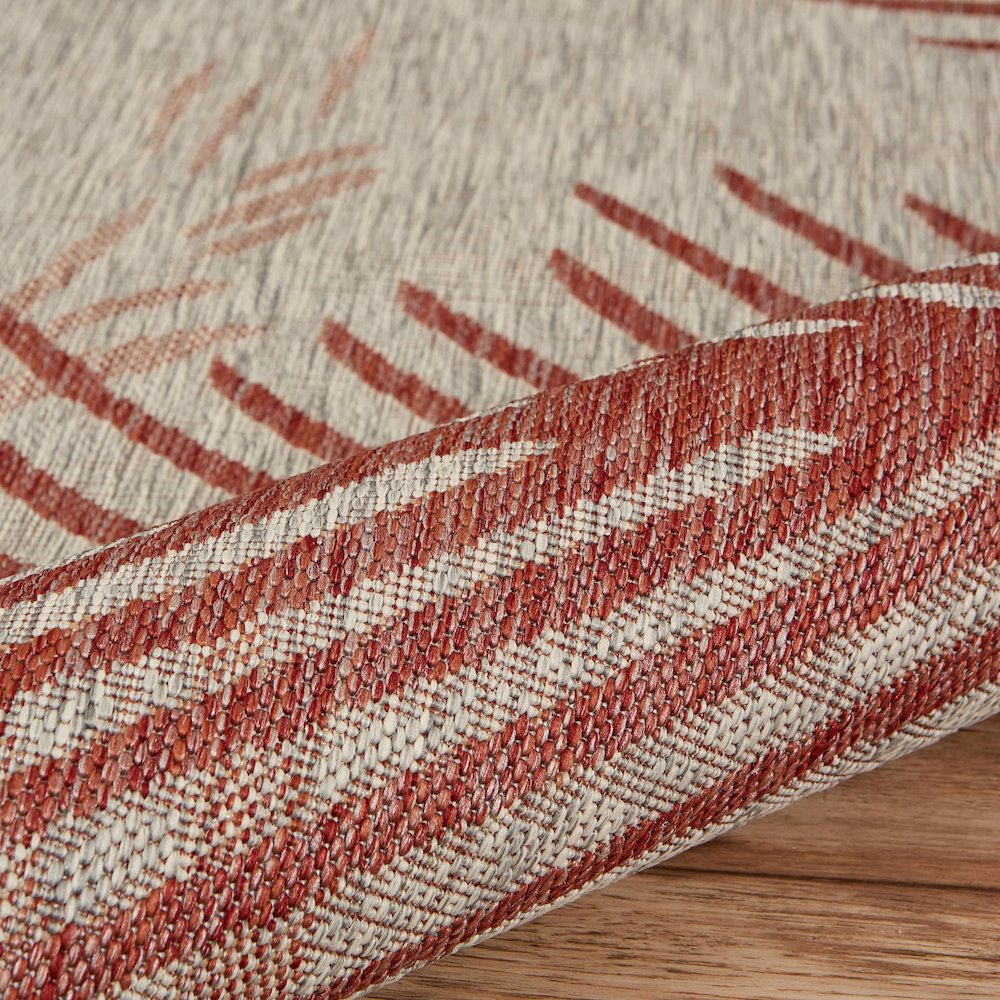 Captiva Durable Performance Area Rug Outdoor in Red/Beige, 7'9" x 9'5"