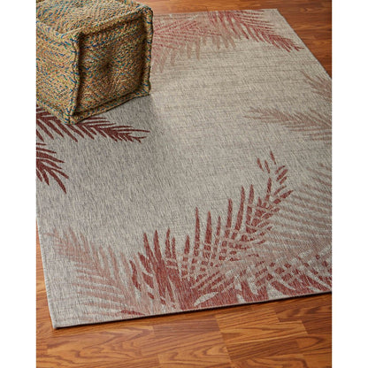 Captiva Durable Performance Area Rug Outdoor in Red/Beige, 7'9" x 9'5"
