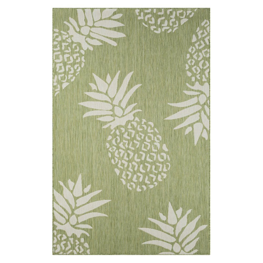 Catalina Durable Performance Area Rug Outdoor in Green/Gray, 7'9" x 9'9"