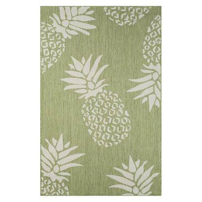 Catalina Durable Performance Area Rug Outdoor in Green/Gray, 7'9" x 9'9"