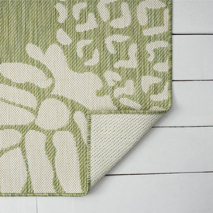 Catalina Durable Performance Area Rug Outdoor in Green/Gray, 7'9" x 9'9"