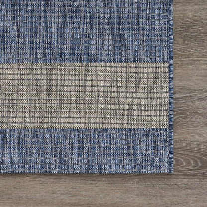 Catalina Durable Performance Area Rug Outdoor in Blue/Gray, 7'9" x 9'9"